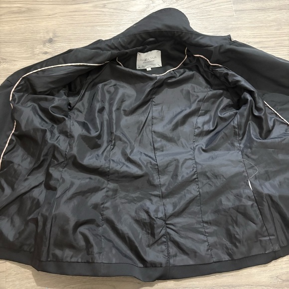 Plaza Italia Double Breasted Black Women’s Sz S Jacket Overcoat Water Repellent - Picture 10 of 10